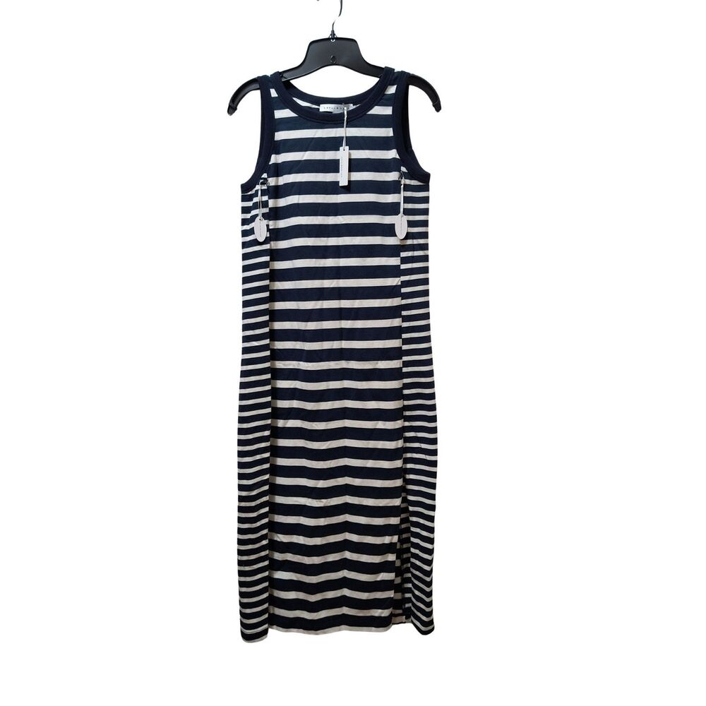 Loyal Hana Sharon Nursing Maternity Tank Dress XS Navy White Striped Cotton NWT